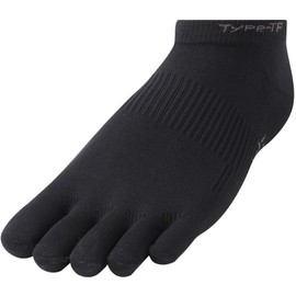R-L Socks TYPE-TF RNS5001G Three-Dimensional 5 Finger Running Socks, Black