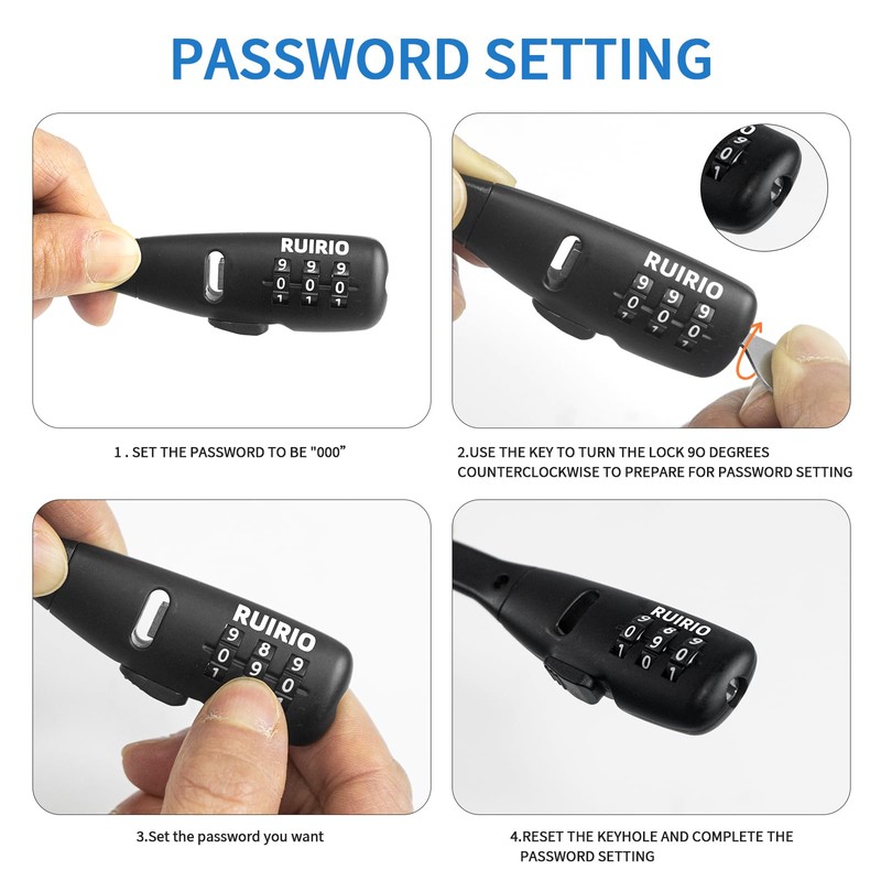 Zip Tie Lock Adjustable Cable Lock for Bicycle, Kids Bike,