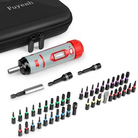 Fuyeah Torque Screwdriver Set 7.91 N·m (10-70 in-lbs) 1/4" Drive with 40 S2 Bits, Extended Bits Holder, Sleeve and Storage Bag, Perfect for Bike Repair, Scope Mounting, and Professional Maintenance