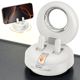 SmoothArmor Smartphone Stand, In-Car Smartphone Holder, Dashboard Compatible, 360 Degree Rotation, Angle Adjustment, One Hand Operation, Strong Hold, Easy Installation, Clear Vision, Car Supplies