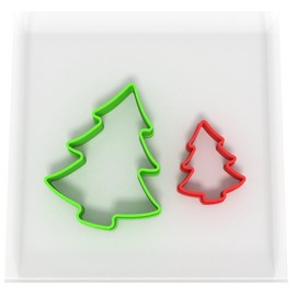 Mini/Small Christmas Tree Set of 2 Value Fondant Cutters Pair 3CM + 5CM
