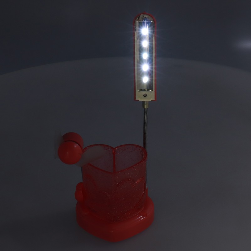 3 in 1 LED Pencil Holder Lamp Multifunction Fan Table