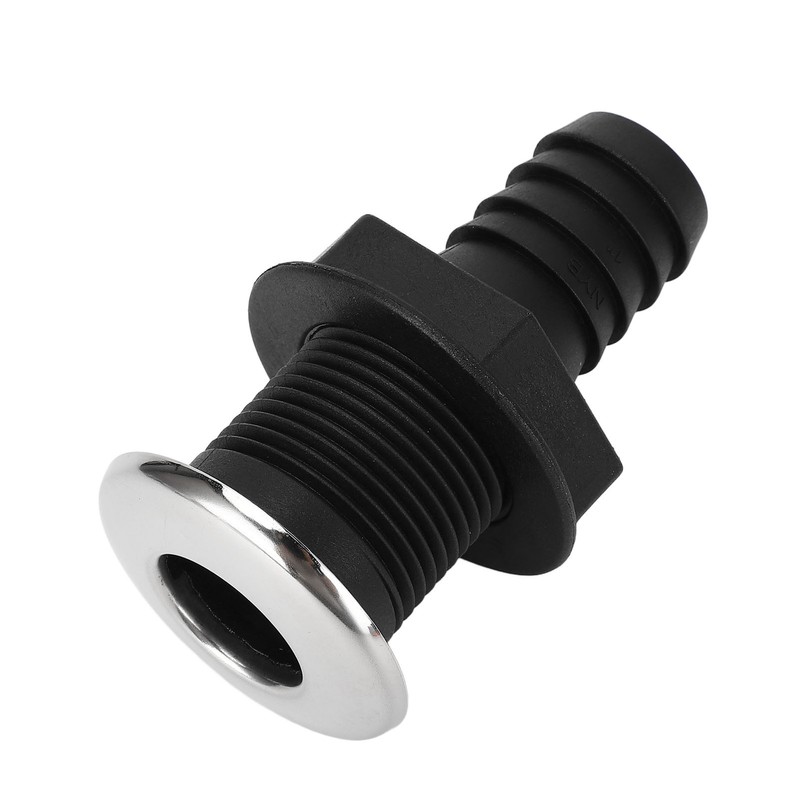 25mm Thru Hull Fitting Nylon Impact Resistance Leakproof Long Lasting