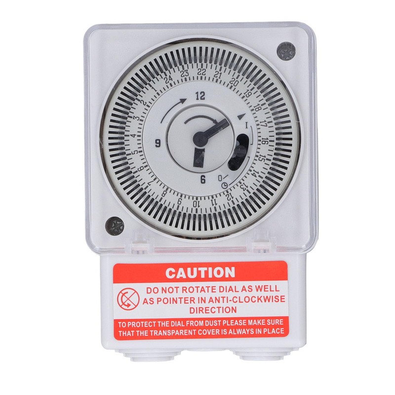 Mechanical 24-Hour Timer Switch - Precise Industrial Timer with 5-Minute