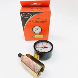 PASCO #1427 2" 30#P AIR TEST GAUGE 1/4" MPT BRASS CONNECTION 3/4" FPT HEX BODY