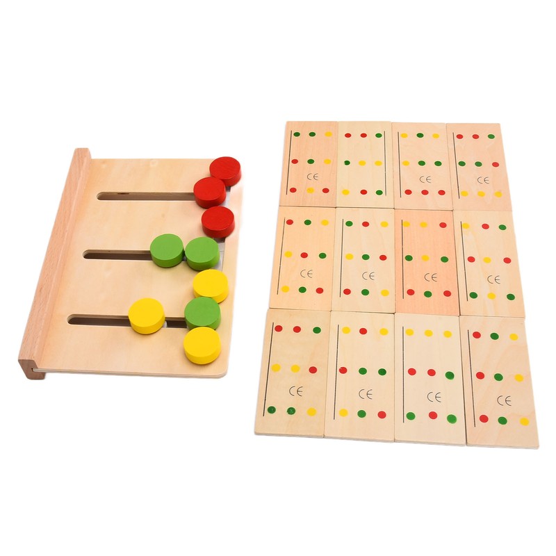 Wooden Slide Puzzle Children Funny Color Sorting Matching Logic Game
