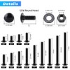 20 Sets 5/16-18 x 2" Black Carriage Bolts Screws and