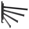Black Swivel Towel Bar Punch Free Bathroom Towel Rack Wall