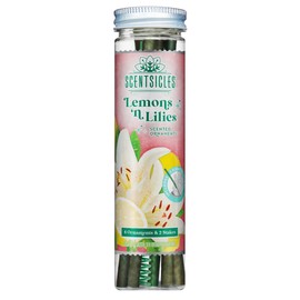 NEW Scentsicles Lemons n Lilies Scented Sticks with 2 Scenter Stakes - 1 Bottle (6 Sticks Total)