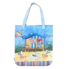 Emma Ball Large Beach Huts Large Cotton Bag