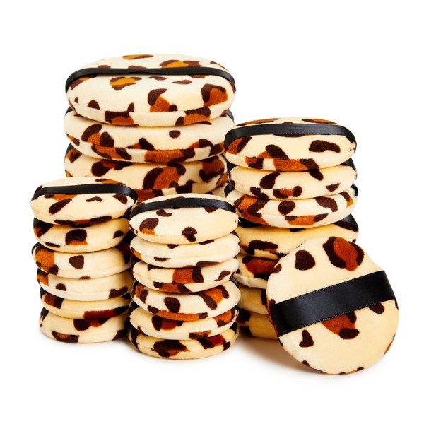 Paquete de 24 bocados de maquillaje con estampado de leopardo
