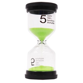 FOYOTO Hourglass Sand Timer for Kids, 5 Minutes Mini Sand Clock, Colorful Sandglass for Classroom, Games, Kitchen Decor