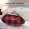 Dalzium Christmas and New Year Buffalo Plaid Satin Pillowcase for