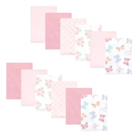 Paños Unisex De Franela De Algodón Para Bebé Mariposa Pastel Color
