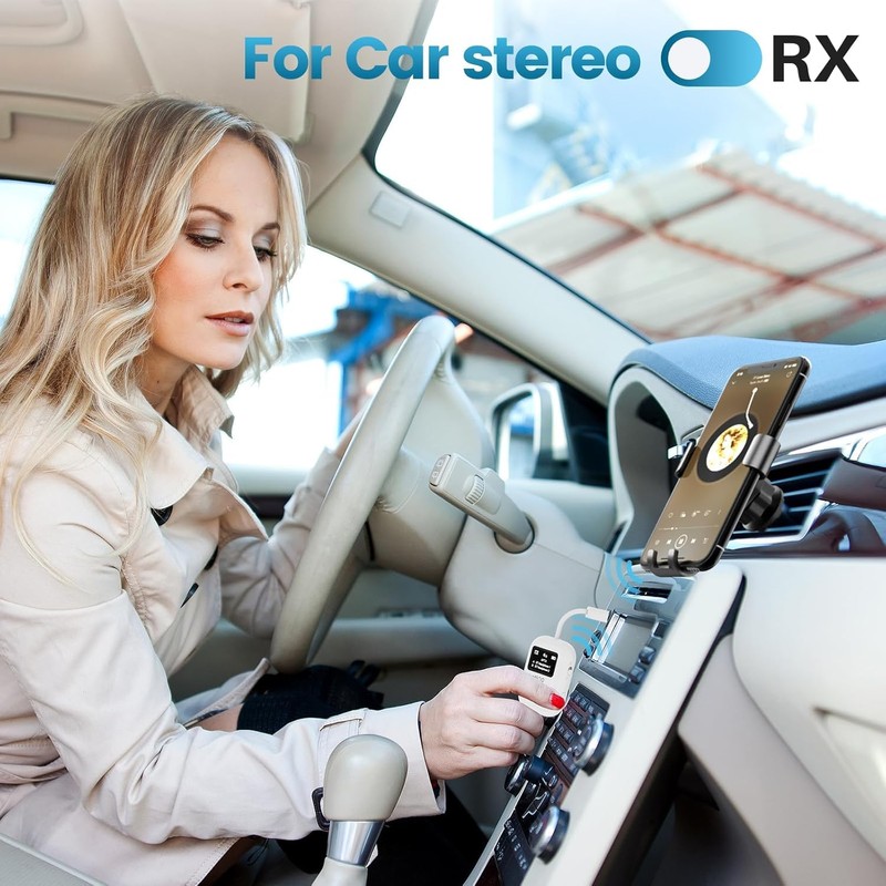 YMOO Bluetooth 5.4 Transmitter Receiver for Airplane, Wireless Bluetooth Adapter