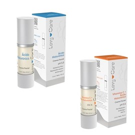 Lovy Care | Crema Facial Acido Hialurónico+ Crema facial Vit C | 2x1 | 30 ml c/u | FPS | Hidratación Máxima