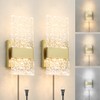 Plug in Wall Sconce Set of 2 - Small Gold