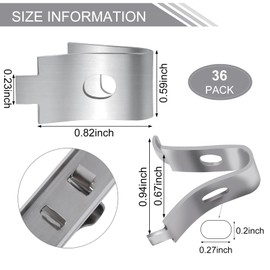 36Pcs Stainless Steel Shelf Clips, Adjustable Shelf Bracket Clips, Pilaster Shelf Clip, Shelf Support Pins, Metal Shelf Pegs, Shelf Support Clip for Metal Shelving