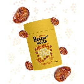 Better With Honey & Sea Salt Almonds, Sweet & Savoury Gourmet Snack, 140 g Tube