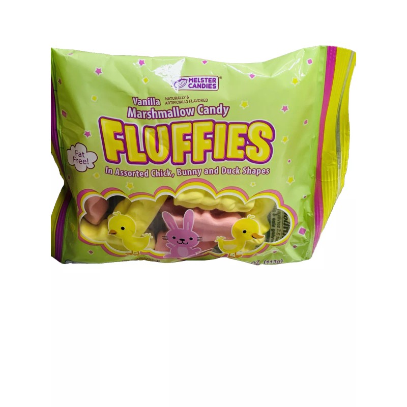 Duck Melster Candies Vanilla Marshmallow Flufflies Fat Free Duck/Bunny Shaped