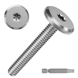 FMhotu Combo Sidewalk Screws Bolts, 304 Stainless Steel Hurricane Shutter Hardware Rust-Resistant Durable Truss Head Shutter Screws for Hurricane Shutters Panel Machinery 1/4" X 2", 30-Pack Bolt