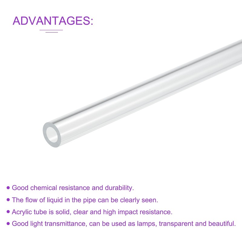 DMiotech 2pcs 9mm x 15mm (0.35" x 0.6") Clear Acrylic