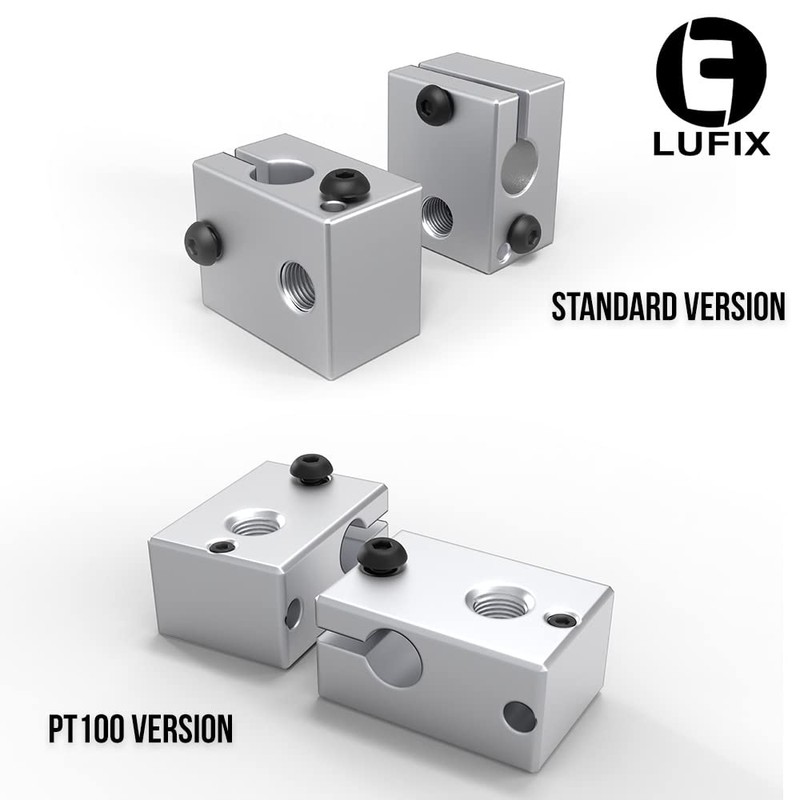 Lufix V6 Heating Block PT100 Version - 3D Printer Heating