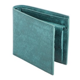 Boosters Pueblo Bi-Fold Wallet with Coin Purse, Thin, Genuine Leather, Card Bill, Ortensia