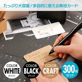 ENN LLC Blank Cards Business Card Size Message Cards Info Cards Graffiti Words Cards Handwriting Paper Paper Paper Cards Pack of 300 (Craft Black White)