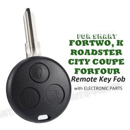 KeylessAutoParts for SMART Fortwo K Roadster City Coupe Forfour Remote Keyless Entry Key Fob