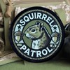 Patches for Backpacks, Funny Secret Squirrel Patrol Printing Patches Embroidered