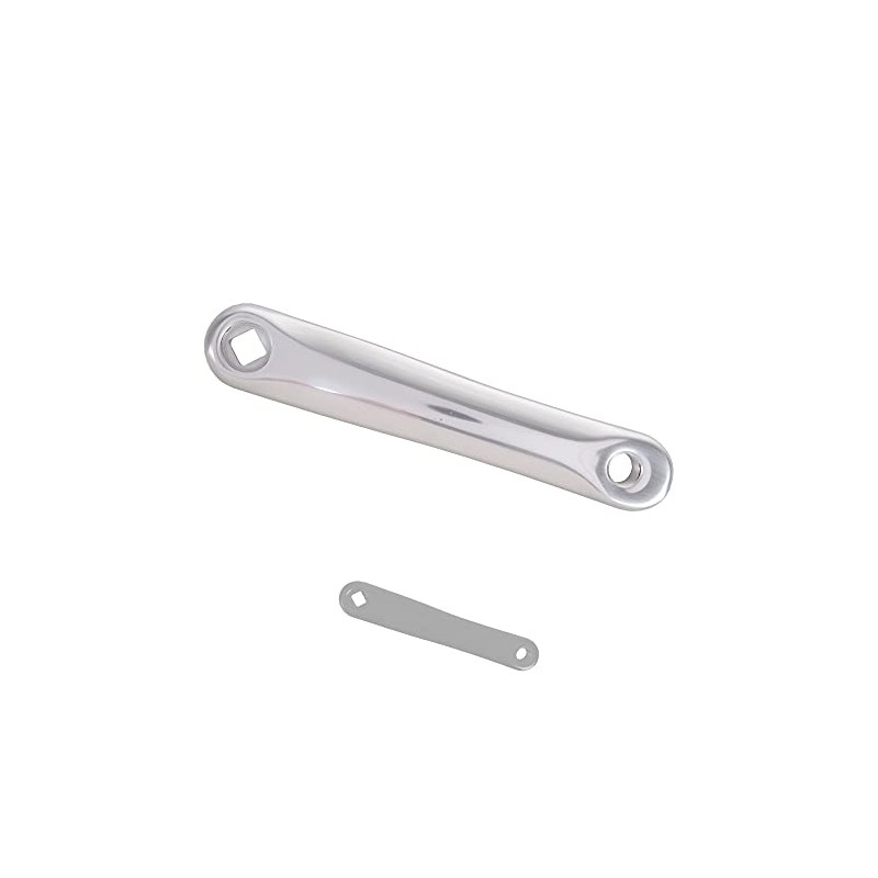P4B Replacement crank for crankset in silver, left bicycle crank,