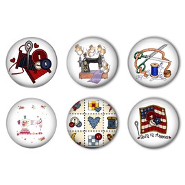 Sewing and Quilting Refrigerator Magnet Set