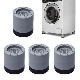 DFsucces Anti-Vibration Lift Up Stand for Washing Machines, Washing Machine Vibration Absorption, Anti-Slip, Soundproof, Height Adjustable, Foot Pads, For Sofas, Beds, Washing Machines, Refrigerators,