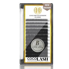 COCO Honey Lash Eyelash Extensions, Classic B Curl [0.15mm], Faux Mink Individual Lash Extensions (Length: 8-13mm Mix)