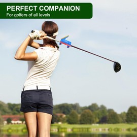 Vzpeun Golf Swing Trainer Aid- Golf GripTraining Direction Guides, Golf Alignment Sticks Trainer Simulators, Portable Swing Trainer Suitable for Both Right Left-Handed Player