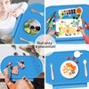 Silicone Placemat for Baby, Silicone Baby Toddlers Non-Slip Tablemats Stain