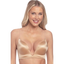 Dominique Women's Uma U Plunge Convertible Bra (32B-42DD/E) - Mocha - 38DD/E
