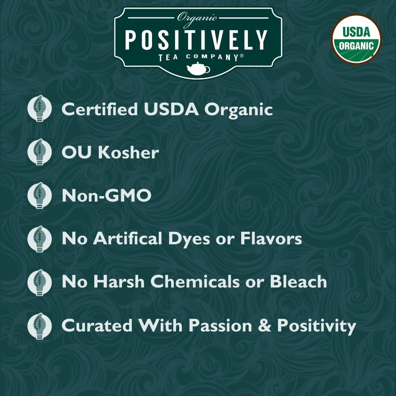 Organic Positively Tea Company, Chamomile Herbal Tea Bags, 20 Count