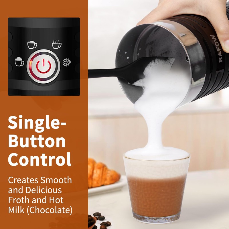 4 In 1 Electric Milk Frother Steamer - Hot and