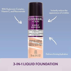 Covergirl Simply Ageless 3-in-1 Liquid Foundation, Soft Sable, 1 Count