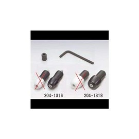 Kijima 204-1316 Motorcycle Parts Bar End Cap, Nylon, Small Head, Black, Set of 2