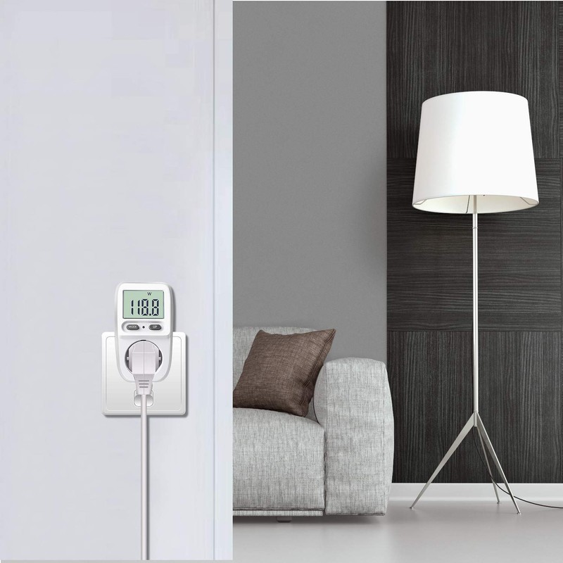 Orno WAT-419(GS) Electricity Meter for Socket, Energy Cost Meter with