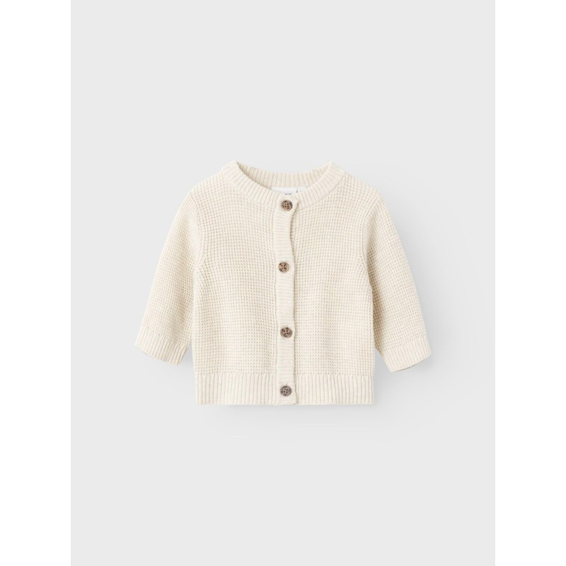 NAME IT Child Waffle Knit Cardigan, Peyote Melange