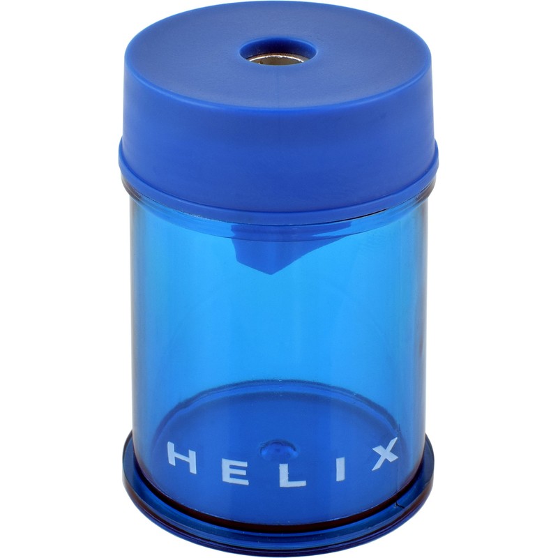 Helix Canister 1 Hole Pencil Sharpener, Assorted Colors (17077)