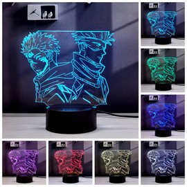 3D Illusion Lighting LED Anime Lamp Desk RGB 16 Colors Change Remote Kids Bedroom Night Light for Boys