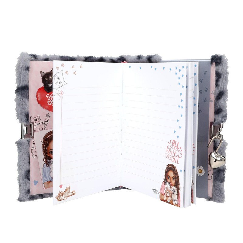Depesche TOPModel Cosy Cat 13356 Diary with Lock, Journal with