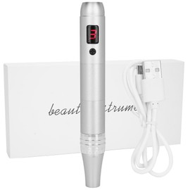 Professional Derma Pen Micro Needle 3 Gears Adjustment Anti Aging Therapy Skin DeviceSilver