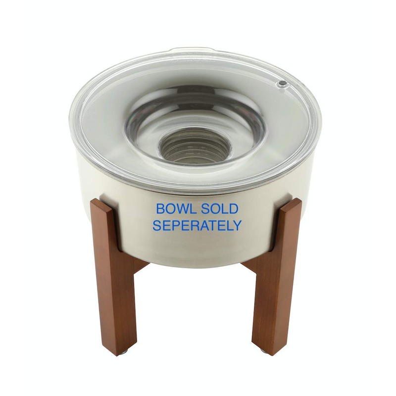 Slopper Stopper Elevated Dog Bowl Stand, Wooden Stand Only, 8