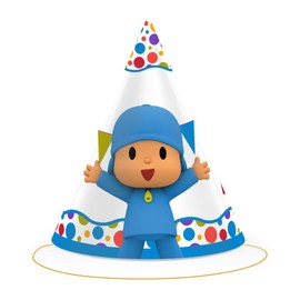 CONVER PARTY Pocoyo 6pcs Cardboard Hat Decoration Birthday Birthday Party Supplies